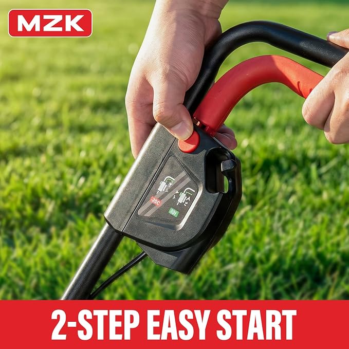 MZK 20V 13" Electric Lawn Mower, Brushless Cordless Lawn Mower with 4-Position Height Adjustment, Walk-Behind Push Mowers with 8 Gallon Grass Bag, 2 x 4.0Ah Batteries & Charger Included, LM13B4