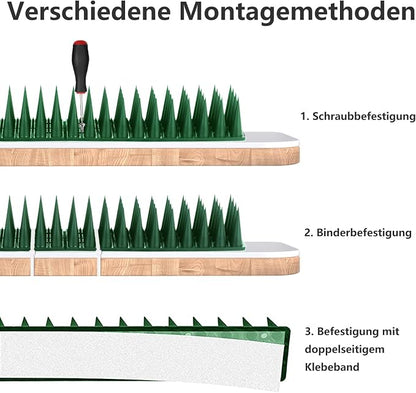 Bird Spikes, 18.7 Ft Bird Deterrent Strips Spikes for Small Birds Deterrent Spikes for Fences and Roof to Keep Birds Away