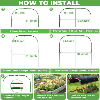 2026 Upgraded Garden Shade Cloth Kit 78.7"x59" Garden Shade Cloth for Plants Heat Protection with 5 Sets Garden Hoops for Raised Beds 75% Sunblock Shade Cloth Row Cover for Outdoor Plant Vegetables