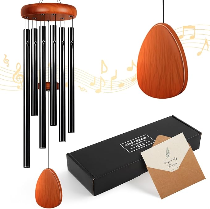 Wind Chimes for Outside, Fathers Day Dad Gifts for Men & Gifts for Women, Mom, Grandma, Deep Tone Soothing Melodic Chimes, Memorial & Sympathy Wind Chimes, Suitable for Garden, Porch & Patio Decor