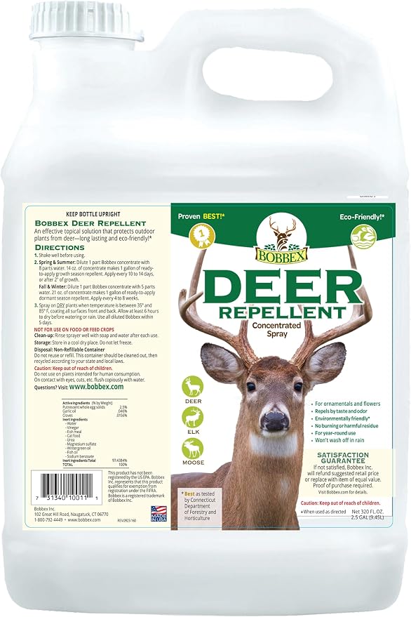 Bobbex Concentrated Deer Repellent, 2.5 gal.