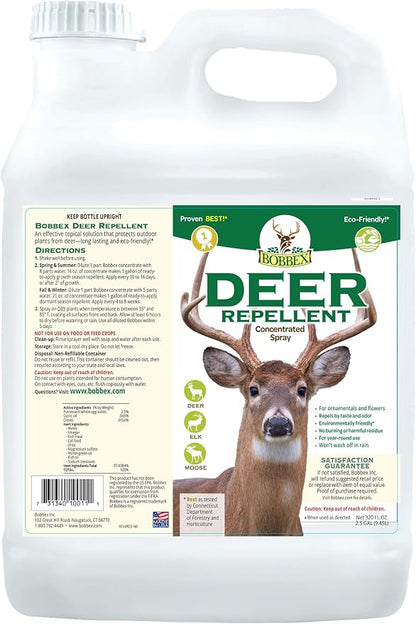 Bobbex Concentrated Deer Repellent, 2.5 gal.