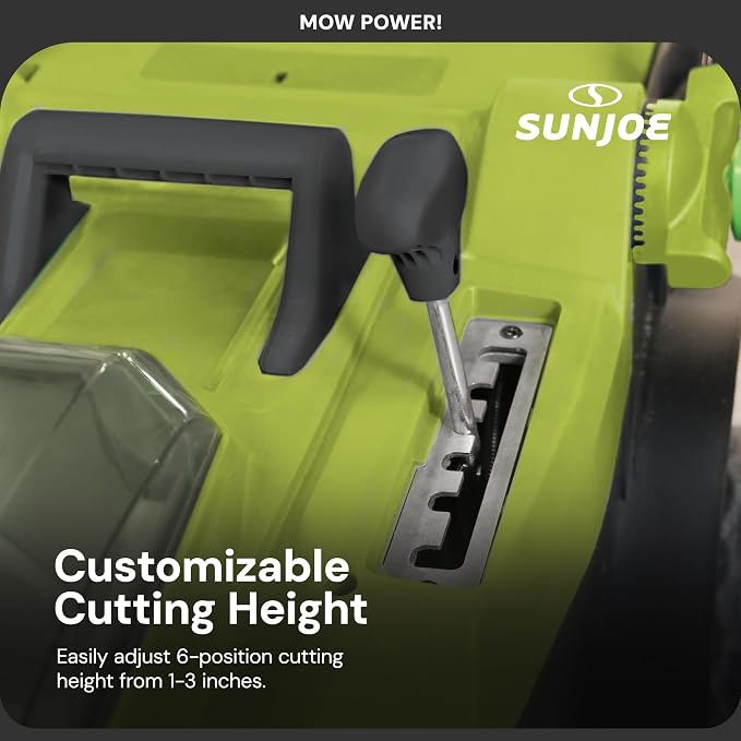 Sun Joe Cordless Electric Push Lawn Mower with 6-Position Height Adjustment, 11-Gal Bag, 17-Inch Cutting Width - Heavy-Duty Yard Trimmer for Gardening Care and Maintenance, 24V-X2-17LM | 670W Brushless, 17 Deck, 6-Position Height, 11-Gal Catcher, Inclu...