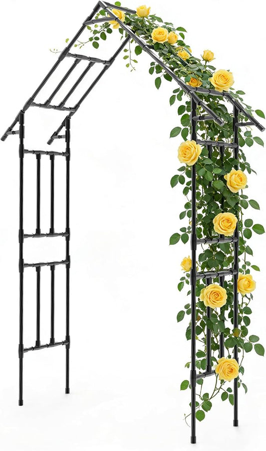 Garden Arch Trellis - 48"L *98"H Gothic Abor Trellis with Reinforced Frame, Garden Trellis for Climbing Plants Outdoor, Heavy Duty Metal Archway for Backyard, Patio, Lawn, Balcony(20MM Pipe)