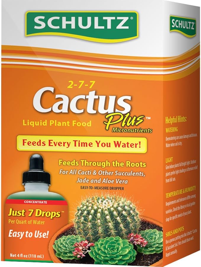 Schultz Cactus Plus 2-7-7 liquid Plant Food, 4-Ounce