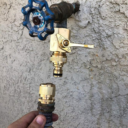 HQMPC Male Garden Hose Quick Connect Solid Brass Quick Connector Garden Hose Fitting Water Hose Connectors 3/4 inch GHT (4 Female+ 4Male)
