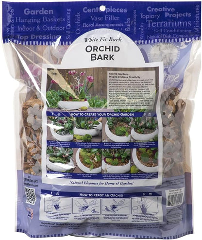 SuperMoss (23114) Orchid Potting Bark, Natural, 4 quarts (Pack of 8)