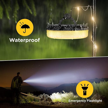 OGERY 3-Pack Camping String Lights, 32.8FT Rechargeable Lights