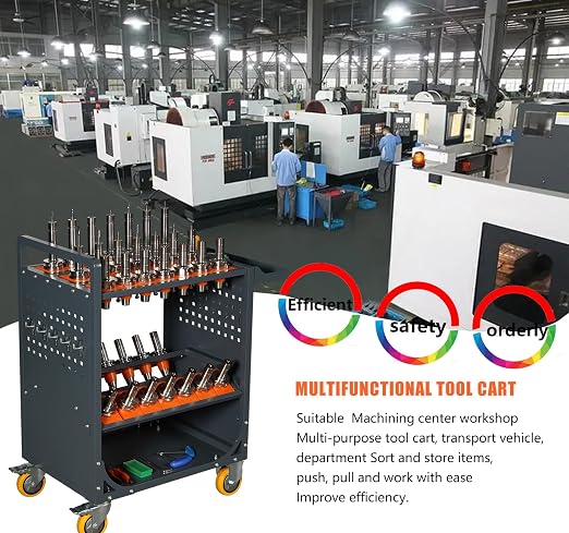 CAT/BT40 Large Capacity CNC Tool Storage Cabinet, CNC Tool Holder Vertical Drawer Cabinet for Warehouse Workshop Factory Garage Machining Centers