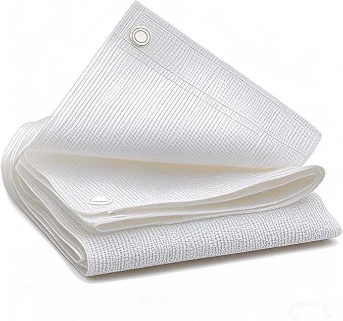 90% White Shade Cloth, 6.6 x 10 FT Sun Shade Sails for Patio, Garden, Greenhouse, Plant, Chicken Coop, Dog Kennel, Backyard, Balcony