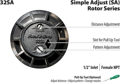 Rain Bird 32SA SAM Seal-A-Matic Simple Adjust Gear Drive Rotor, 40° - 360° Pattern, 19' - 32' Spray Distance (Replacement Rotor for 32ETI Easy to Install Kit) (Pack of 12)