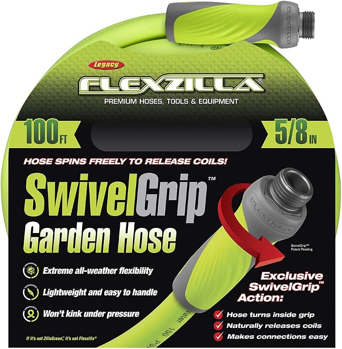 Liberty Garden 300-ft Hose Reel Cart + Flexzilla 100-ft Garden Hose