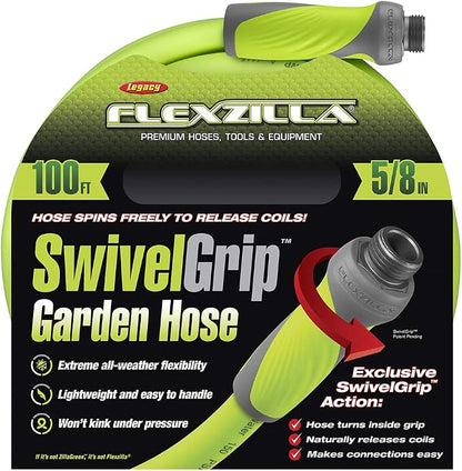Liberty Garden 300-ft Hose Reel Cart + Flexzilla 100-ft Garden Hose