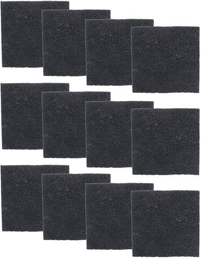 Glad Charcoal Filters for Compost Bins, Odor Absorbing Carbon Replacement Pads for Kitchen Waste, 2 Year Supply, 2.56-inch Squares, 12 Count