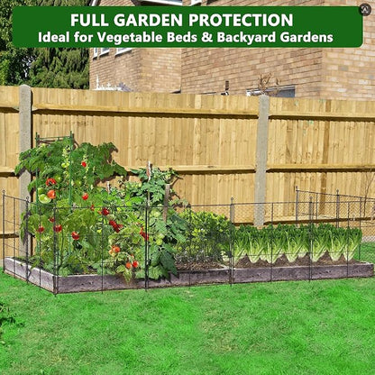 8 Panels Chicken Wire Plant Protectors, 19ft(L) x 24in(H) Plant Protectors from Animals, Raised Garden Bed Fencing, Garden Protection Bunny Barricades from Chicken Squirrels for Vegetables