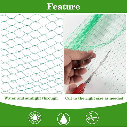 Bird Netting for Garden 13x33ft - Sukh Garden Netting Mesh for Garden Protection Bird Fence Plant Netting Chicken Coop Deer Squirrels Poultry Protect Fruit Trees Vegetable
