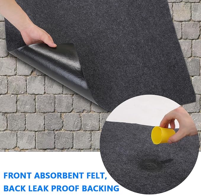 Outdoor Storage Shed Mat，Anti-Slip Patio Furniture Floor Mat，Waterproof Carport Mat，Backing prevents liquid penetration，Soft Material, Non-slip Backing,Washable，Excluding storage shed (10 × 10 FT)