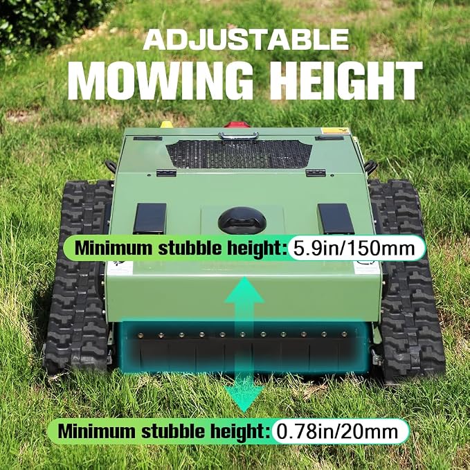 Infront Remote Control Lawn Mower with Enclosed Cabin, 55° Slope Climbing | 55° slope climbing capability,Brushless motor,Downward heat dissipation,Enclosed design,Industrial‑grade remote control
