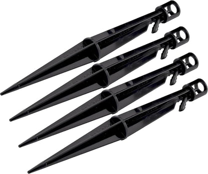 Raindrip 382005B Heavy-Duty Support Stake for, Pack of 4, Black
