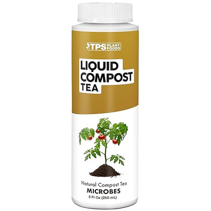 Compost Tea – Liquid Microbial Supplement for Living Soil, Better Nutrient Uptake & Stronger Plants, 8 oz