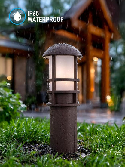 LEONLITE 6-Pack RGBCW Low Voltage Landscape Pathway Lights, 3W, CRI90 | Color Changing, 12-24V AC/DC, Aluminum, ETL, Multi-Color, Low Voltage LED Bollard Path Lights, for Walkway Yard Garden