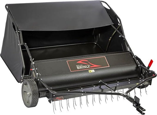 Brinly 54" Tow-Behind Combo Lawn Sweeper with Dethatcher and Hamper Windscreen