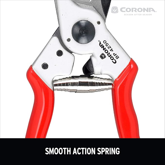 Corona BP 4250 Forged Steel Aluminum Handles Bypass Hand Pruner - 1 inch Cut Capacity Stem and Branch Garden Shears, Red (Pack of 6)