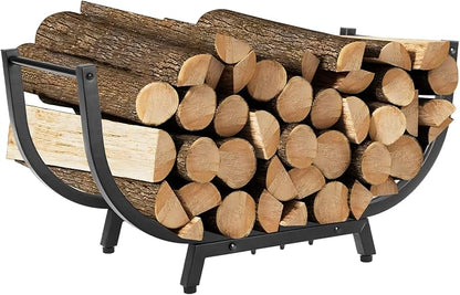 DNKMOR 30INCH Firewood Rack for Outdoor&Indoor,Heavy Duty Stable Log Holder for Fireplace Wood,Durable Metal Wood Storage Rack
