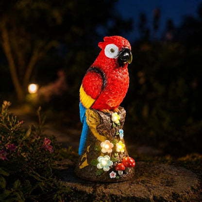 Handcrafted Parrot Garden Statue, Artistic Outdoor Bird Sculpture with Nature-Inspired Details, Elegant Yard Decor for Patio, Lawn & Home Garden Display