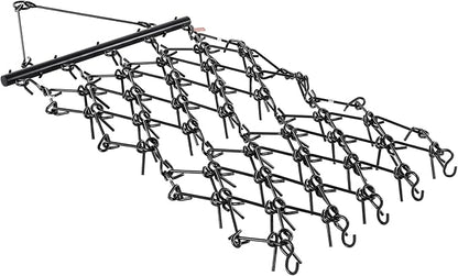 VEVOR Drag Harrow, 4 ft x 4 ft Durable Chain Harrow with 69 Sharp Teeth, Suitable for ATV UTV Tractor, Ideal for Soil Preparation, Seeding, Smoothing Landscapes, and Yard Gravel Driveway Maintenance
