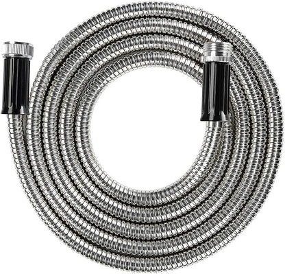 Beaulife Metal Short Garden Hose 15ft Connectors, Drainage Hose for Dehumidifier Small Water Hose Extension High Pressure Bib Reel Extender, Drinking Water Hose for RV Outdoor