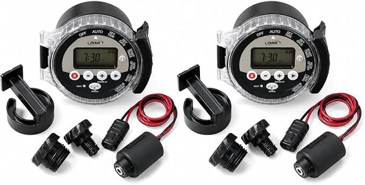 2-Pack Orbit 57865 Battery-Operated Sprinkler Timer, Black