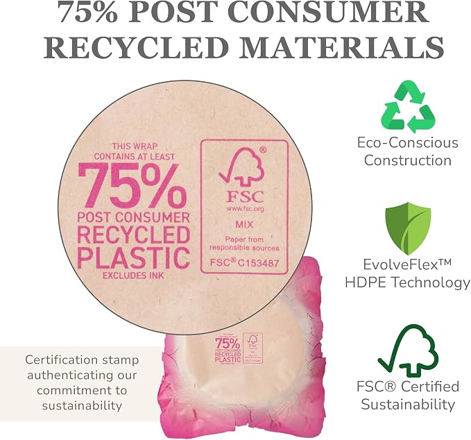 6” AZA Plant Pot Covers, FSC® Certified Recycled Kraft Paper, Decorative Plant Sleeve for House Plants, Reusable and Gift-Ready for Potted Flowers, Pink, Pack of 5