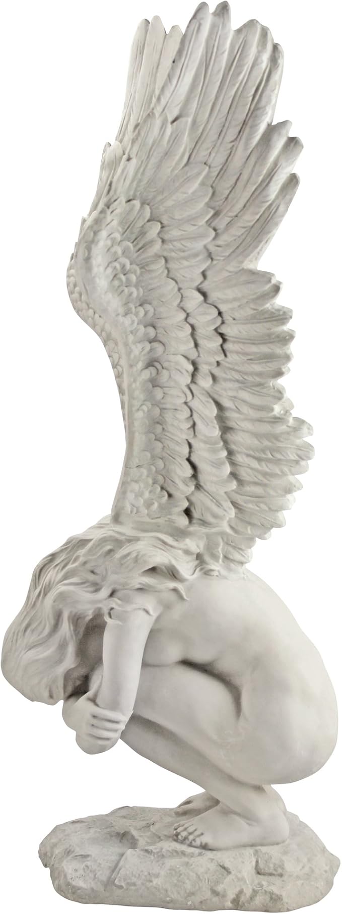 Design Toscano KY30700 Extended Grace Angel Garden Statue, 24 Inch, Antique Stone