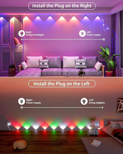 Permanent Outdoor Lights, 150FT with 90 RGBIC LED Lights, 50 Scene Modes, App & Voice Control, Cuttable, Accent & Year‑Round Eave Lighting, Outdoor Eave Lights for Christmas Holiday Patio Yard Decor