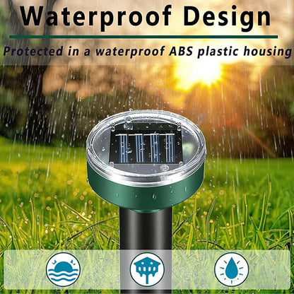Mole Repellent 10 Pack Squirrel Repellent Solar Powered Sanke Gopher Deer Repellent Chaser Mole Deterrent Sonic Spikes Repellent Ultrasonic Pest Control Outdoor Keep Moles Out of Yard Lawn