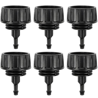 RedChili 6 Pcs 1/4 Inch Drip Irrigation Tubing to Faucet/Garden Hose Adapter, 3/4" FHT to 1/4" Drip Irrigation Fittings Female Garden Hose Water Line Connector for Irrigation System