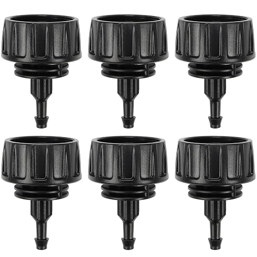 RedChili 6 Pcs 1/4 Inch Drip Irrigation Tubing to Faucet/Garden Hose Adapter, 3/4" FHT to 1/4" Drip Irrigation Fittings Female Garden Hose Water Line Connector for Irrigation System