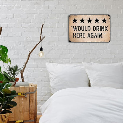 mmiishe Vintage Metal Signs Funny Man Cave Decor for Home Bar Basement Cafe Kitchen Garage Rustic Metal Wall Decor Gifts for Women Men Funny Sign 8x12 Inch Art Birthday Anniversary Decoration