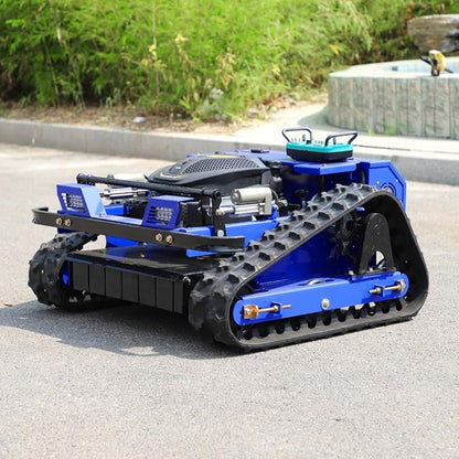 Infront Remote Control Lawn Mower, Crawler Track All-Terrain System, Hybrid Oil-Electric Power for Steep Slopes and Large Lawns, Adjustable Cutting Height