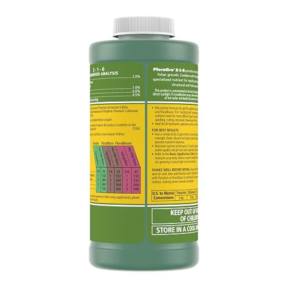 General Hydroponics FloraGro 2-1-6 Plant Food, Part of FloraSeries Advanced Nutrient System for Plants, 16 oz.