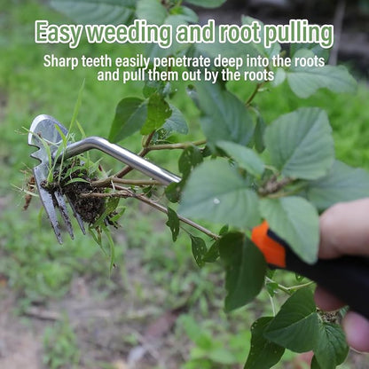 Weed Remover Tool,New Durable Garden Weed Tool,Gardening Weeding Tools,Portable Garden Weeding Tool for Vegetable Gardening Backyard Farm Planting & Weeding (Rubber Handle)