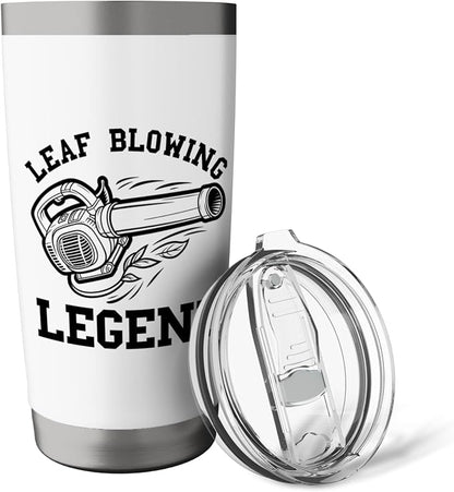 Leaf Blower Legend Landscaping Funny Lawn Care For Men Yard Stainless Steel Insulated Tumbler