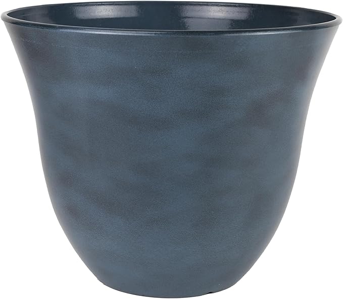 Honeysuckle Resin Planters - Lightweight Indoor & Outdoor Plant Pots - UV-Resistant Plastic Flower Pots - Pot Planters for Flowers & Herbs (15" Blue Jean) | Hand-Painted Finish Plant Pots, Lightweight Indoor Outdoor Planter, UV-Resistant, Great for Pat...