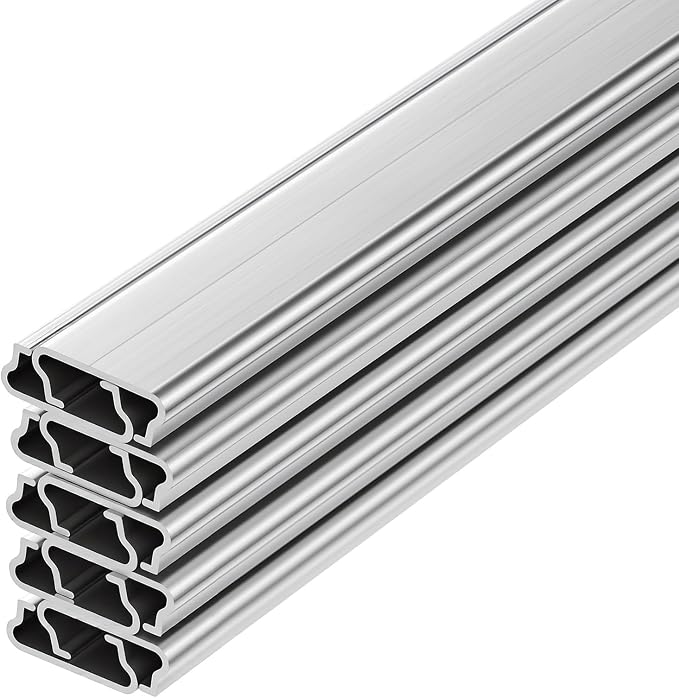 VEVOR Greenhouse Spring Wire and Lock Channel, 10 Packs 6.56 ft PVC-Coated Wiggle Wire & Aluminum Alloy Channel Bundle Kit with Included Screws, 0.05 in Thickened, Poly Film & Shade Cloth Attachments