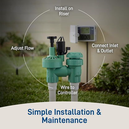 1-Pack Orbit 57623 3/4" FPT 100 Series Anti-Siphon Automatic Sprinkler Valve with Flow Control