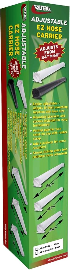 Valterra A04-3460 Hose Carrier (Adjustable EZ , 34″ - 60″, White),1 Pack