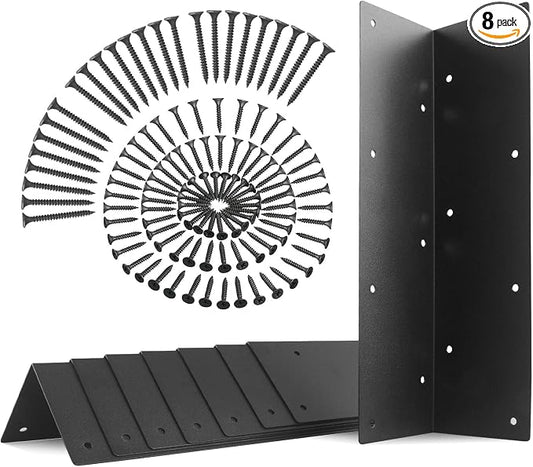 Set of 8 Raised Garden Bed Corner Brackets with Screws for 20"-24" Bed ,Rust Resistant Raised Bed Corners and Metal connectors 11" x 3" x 3" for Garden Vegetable Planter