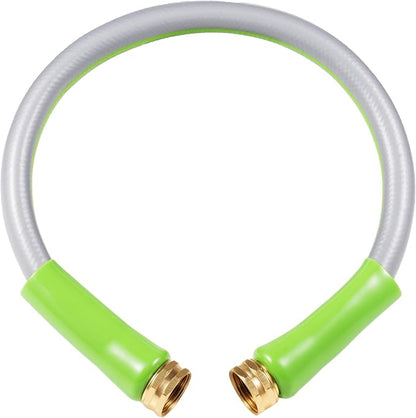 SheeChung Short Garden Hose 2ft x 5/8",Leader Hose for Hose Reel Faucet,Short RV Water Hose Heavy Duty,Lightweight Rubber Small Hose,Hose Extension,3/4"Brass Fittings,Female to Female Hose