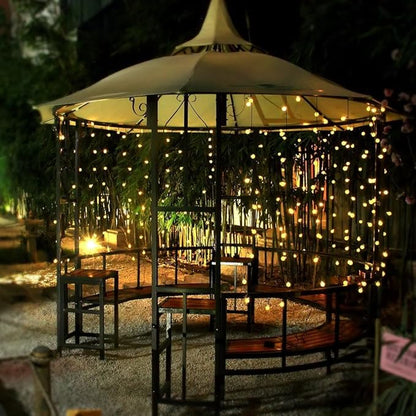 Toodour Solar String Lights Outdoor, 56ft 100 LED Globe String Lights with 8 Modes, Waterproof Solar Christmas Lights for Garden, Lawn, Gazebo, Porch, Yard, Wedding, Party Xmas Decor - Warm White